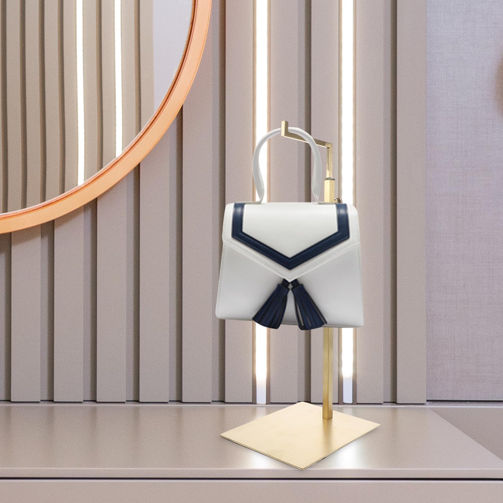 VILLCASE Organizador Multifuncional de Bolsos y Cinturones de Acero Inoxidable Soporte Vertical para Colgar en Armario, Adecuado para Tiendas y Uso Doméstico Varios estilos