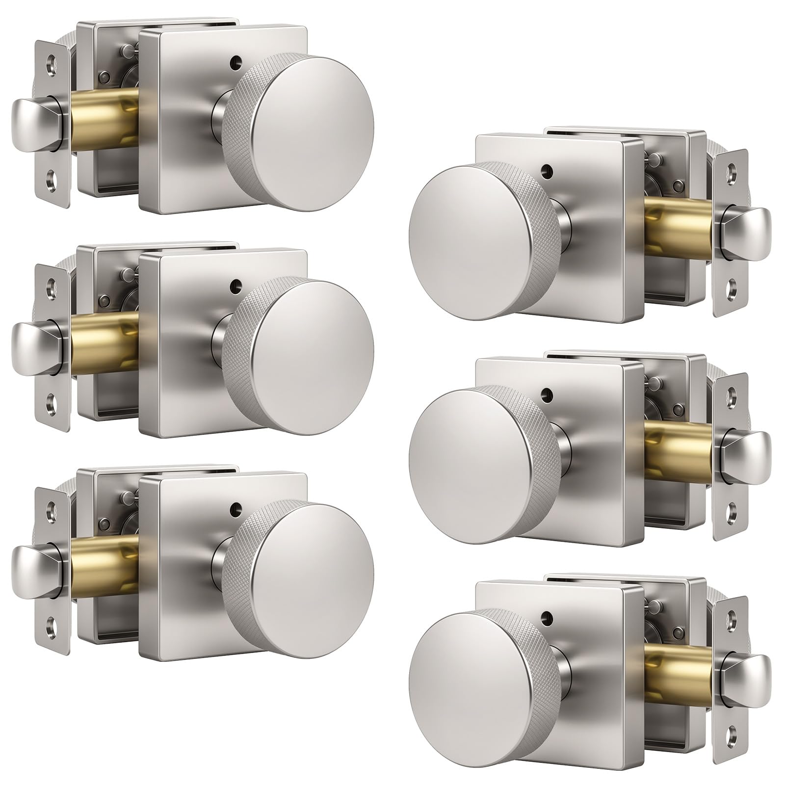 Black Closet Door Knobs - Keyless Passage -22