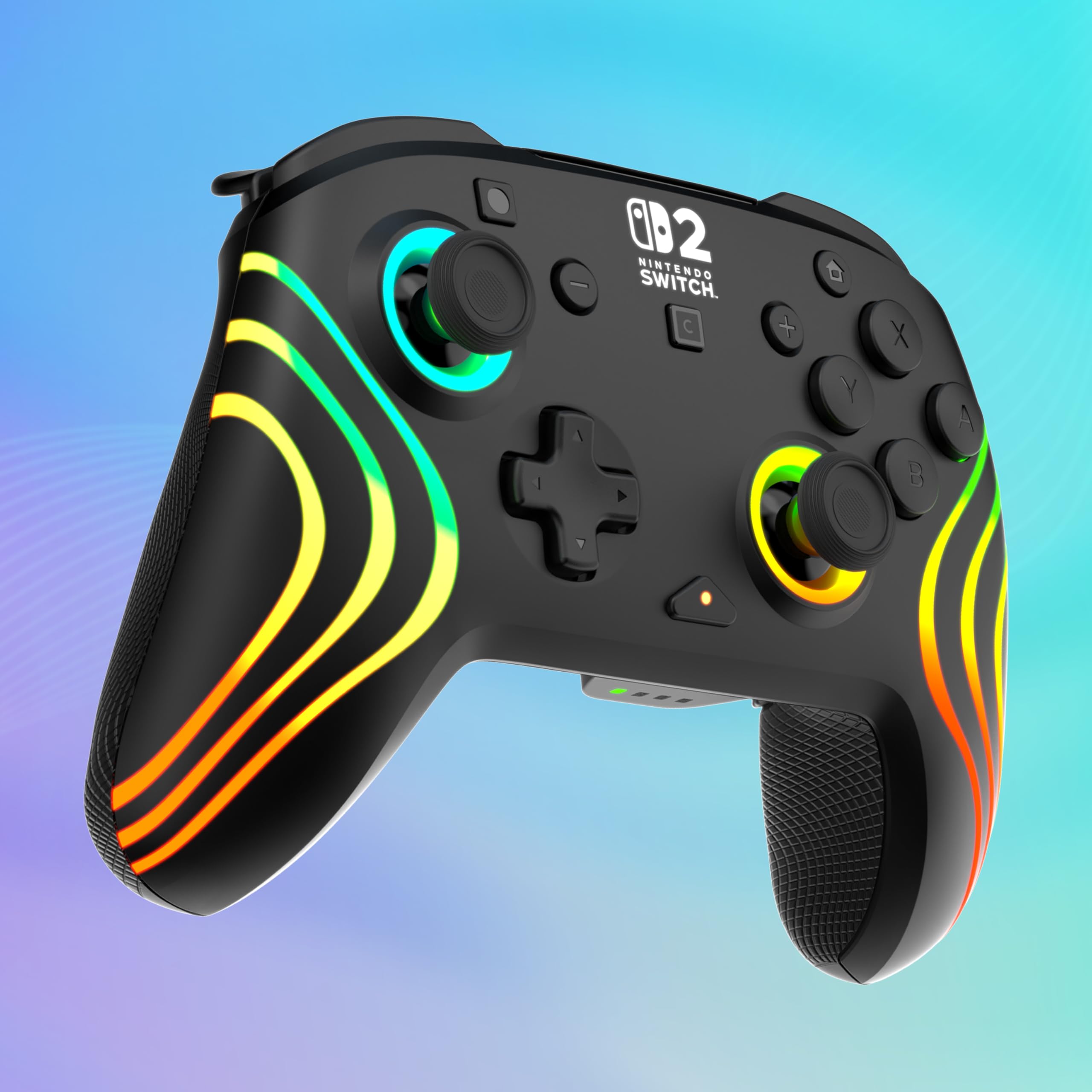 Turtle Beach Afterglow Nero Controller da gaming RGB wireless con licenza ufficiale per Nintendo Switch 2