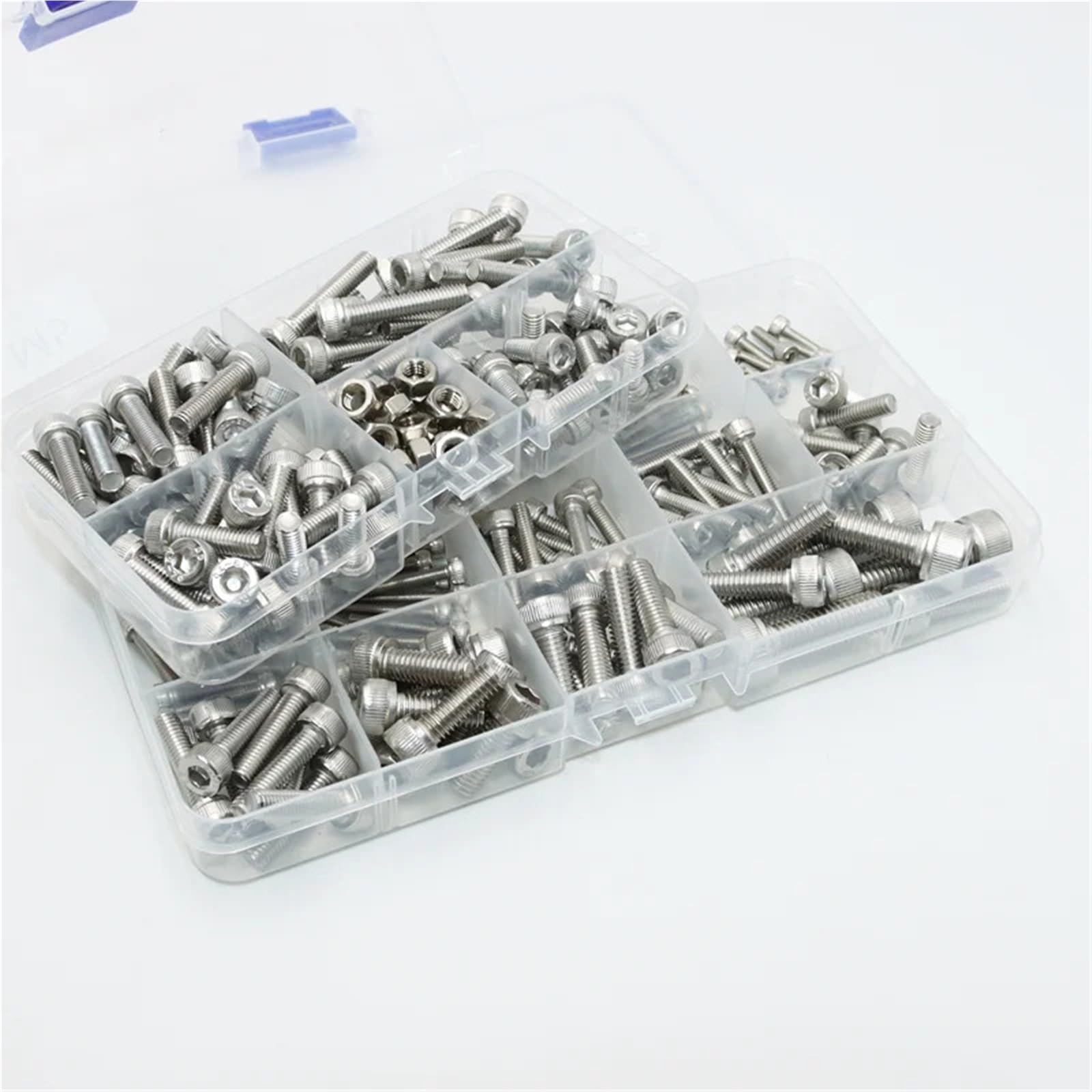 Juego de tuercas y tornillos cabeza hexagonal, M2 .5 M3 M4 M5 M6 M8 Drive, perno métrico acero inoxidable 304 con tuerca para Electrónica(Screws Set M2.5-M8)