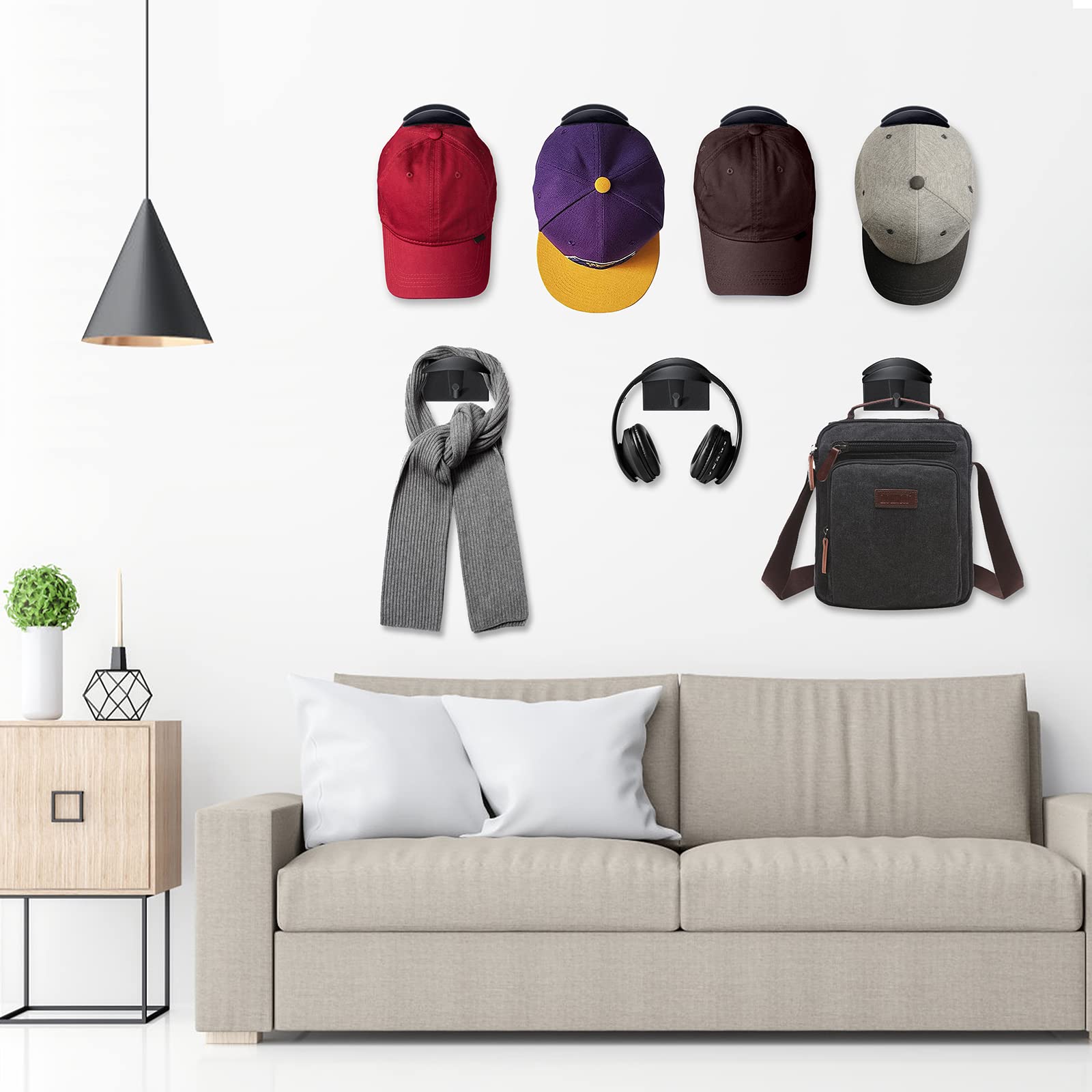 Ganci Per Cappelli Yesaler 12 Pezzi - Autoadesivi, Senza Perforazione, Per Parete O Porta - Foto 5