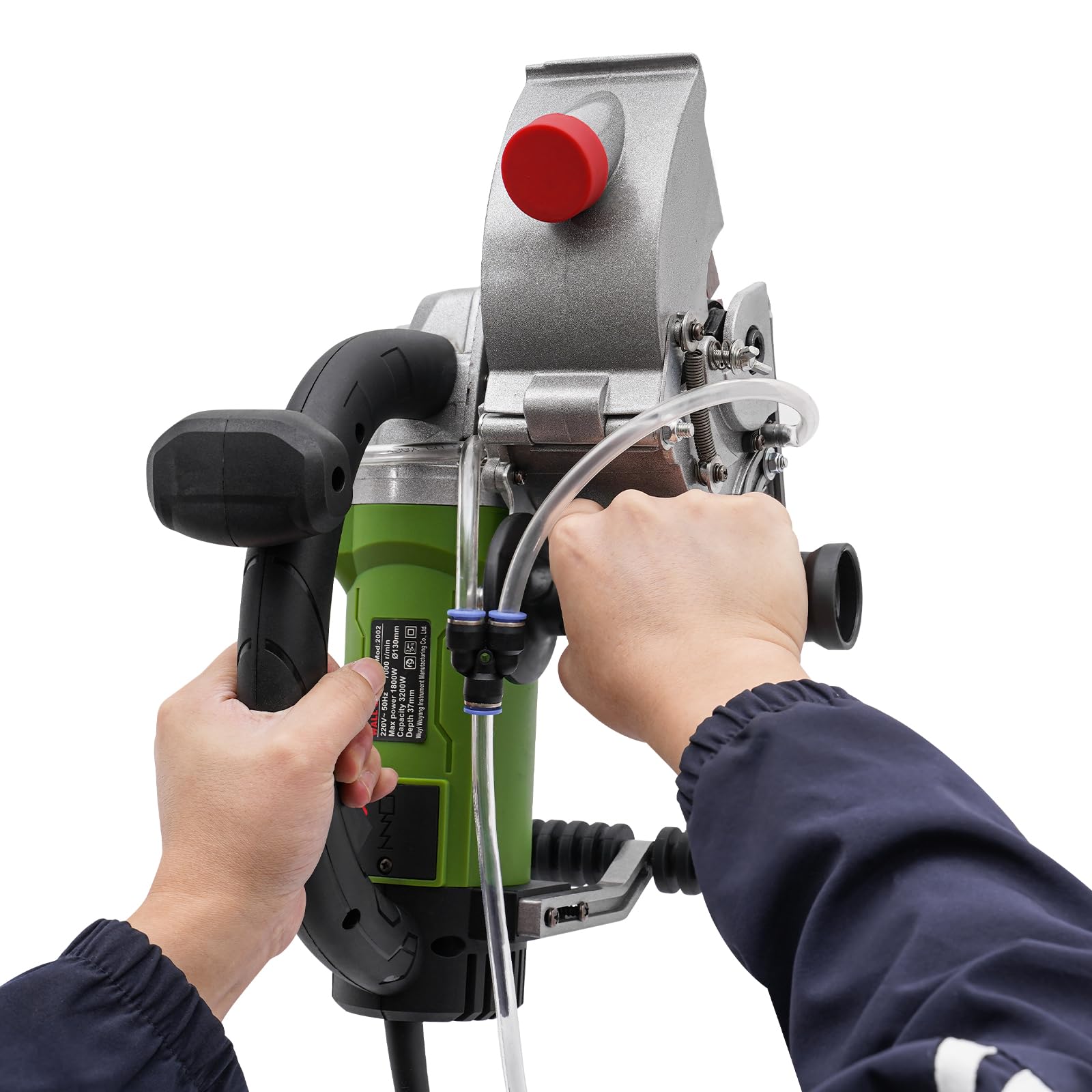 Bruzdownica murowa 1800 W, 7000 obr./min, elektryczna frezarka szczelinowa o długości 5 cali, szerokość cięcia 50 mm, głębokość piły 37 mm, frezarka do ścian, maszyna szczelinowa, piła do betonu