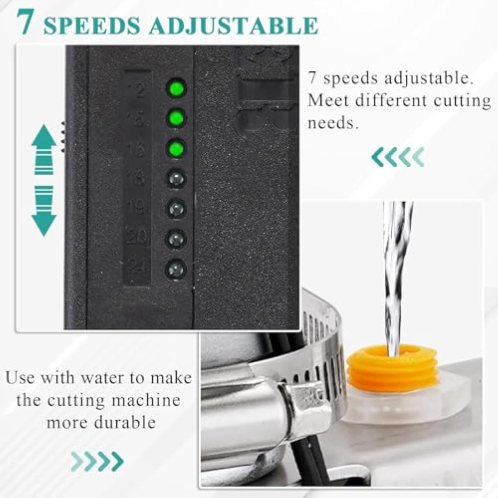 Cortador de botellas de vidrio de velocidad ajustable 2000-6000 RPM, máquina de corte con base giratoria antideslizante para botellas de vino, cerámica y proyectos de bricolaje