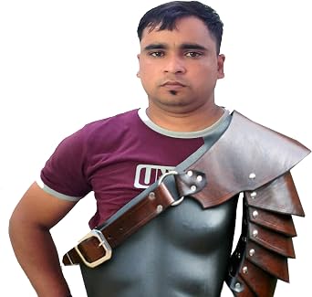 THE MEDIEVALS Shop Spaulder Armor SCA Articulated Pauldron Cosplay Genuine Leather Viking Armor