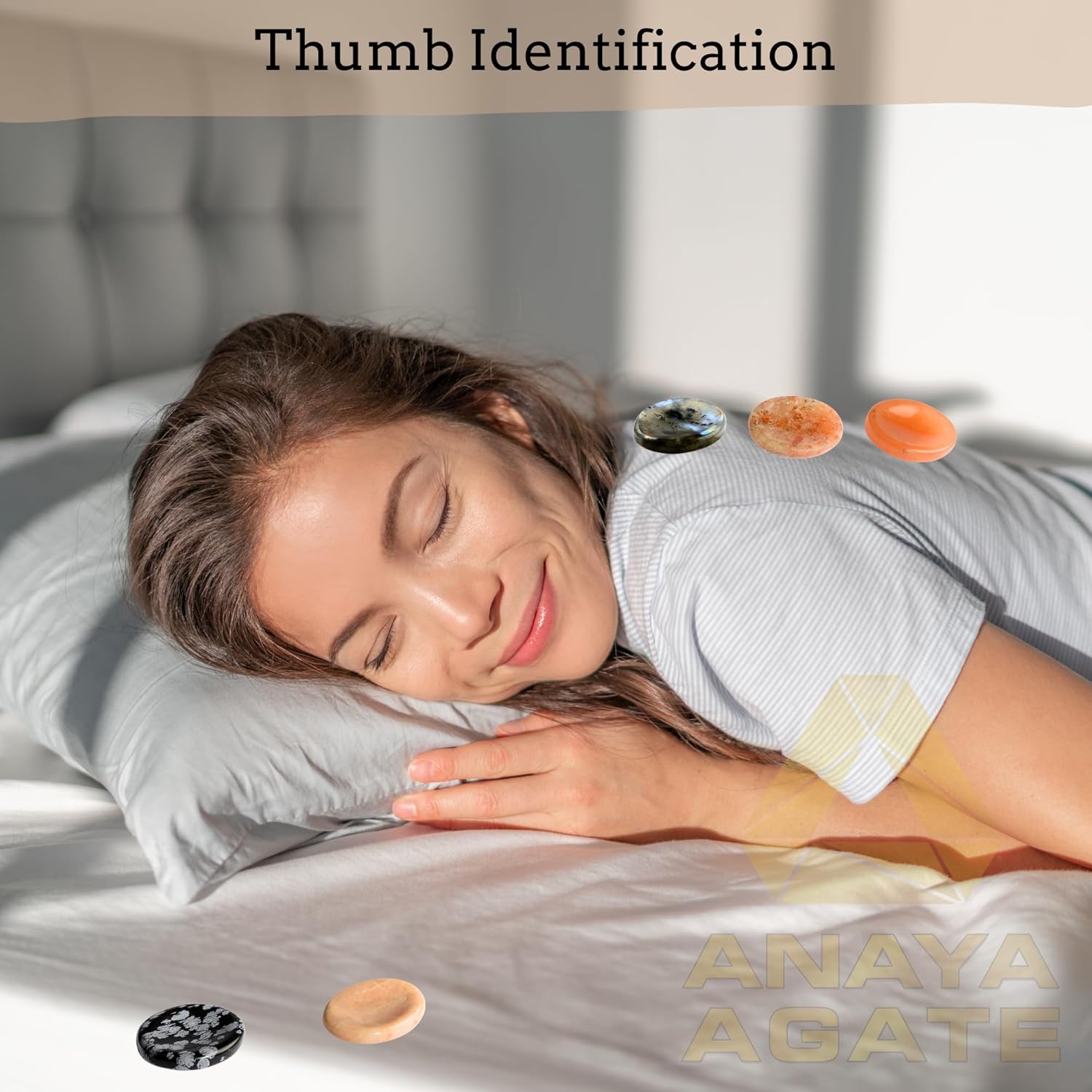 Pack of 12 Worry Stones Bulk Set – Wholesale Bulk Crystal Thumb Worry Stone for Anguish, Stress – Relaxing and Soothing Balance Stones for Meditation – Healing Stones and Crystals for Women and Men - Image 2