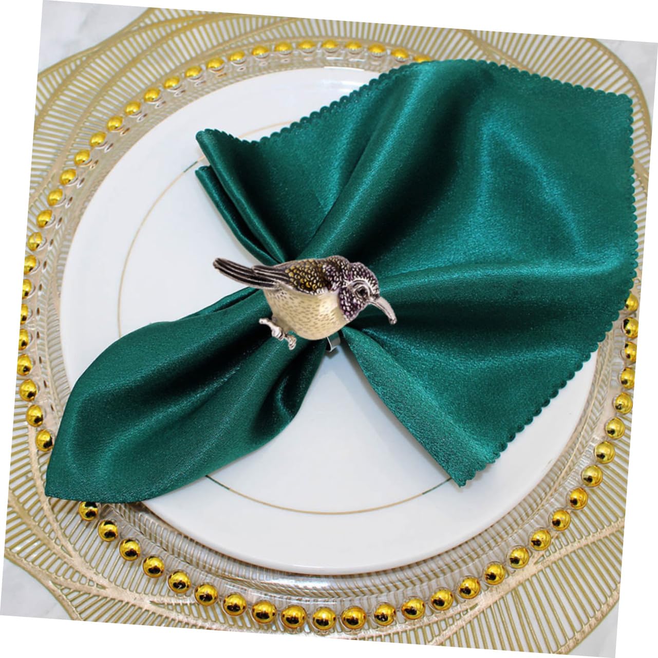 Alipis 3 Series Anillo De Servilleta con Forma De Pájaro Elegante Decorativo Moderno para Comedor Dorado Rústico para Boda Decoración Retro Hebilla para Servilleta De 6 Piezas*3