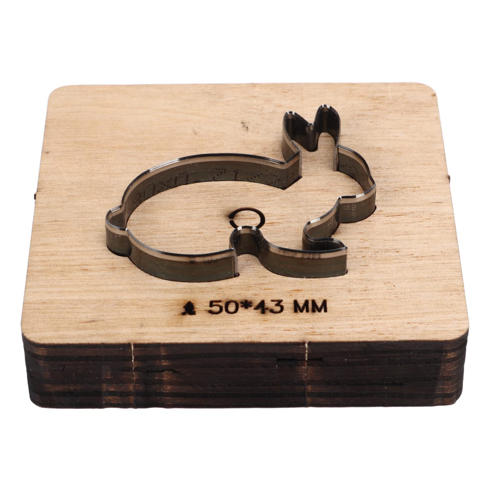 Rabbit Shape Cutting Die with Wood Base for Leather Metal Punching Stamp Mould DIY Handicrafts, Alloy Steel Cutting Machine, Cutting Edges