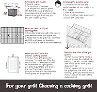 Vista 9 de GGC Rejillas de parrilla de 18.75" para Weber Genesis ii E-310, E-315, E-325, E330, E335, S-310, S-335, S-345 Genesis II LX S-340, LX E-340, 2