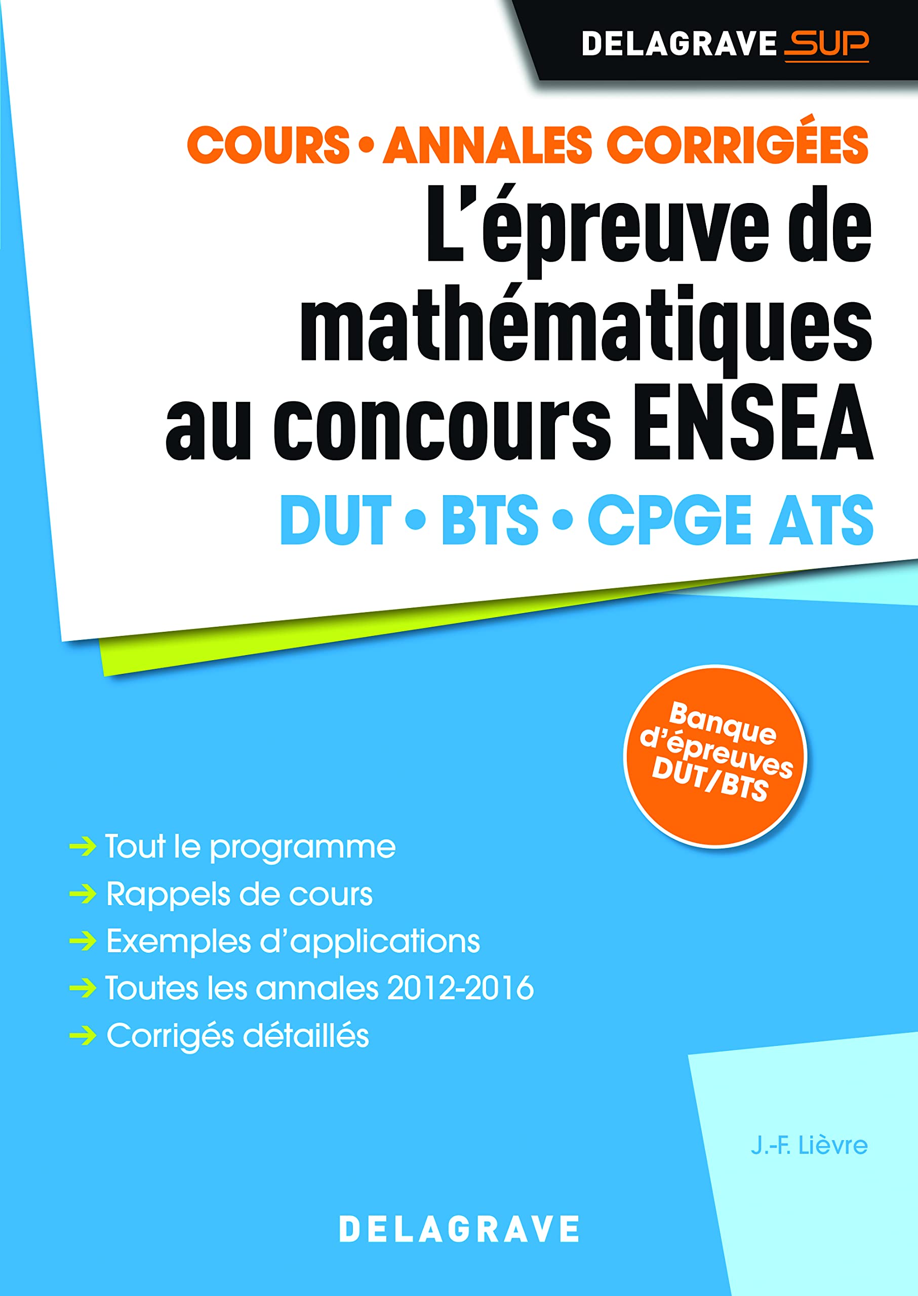 L'épreuve de mathématiques au concours ENSEA (2017) - Manuel élève