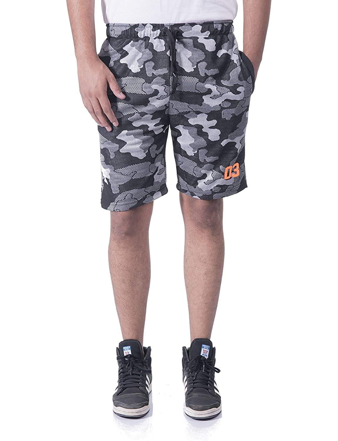 devil Men's Army Printed Hosiery Shorts (Camouflage)-picture-4