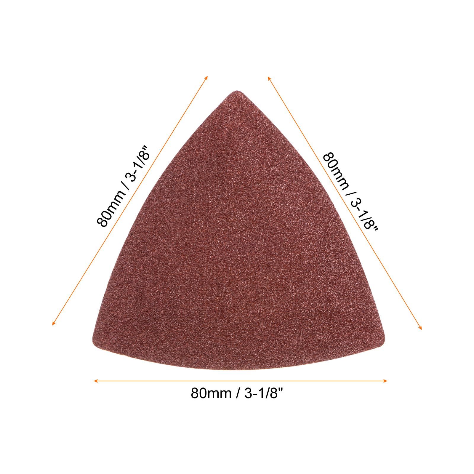 HARFINGTON 60pcs Triangular Hook & Loop Sandpapers 40 Grits 3-1/8 - View #3