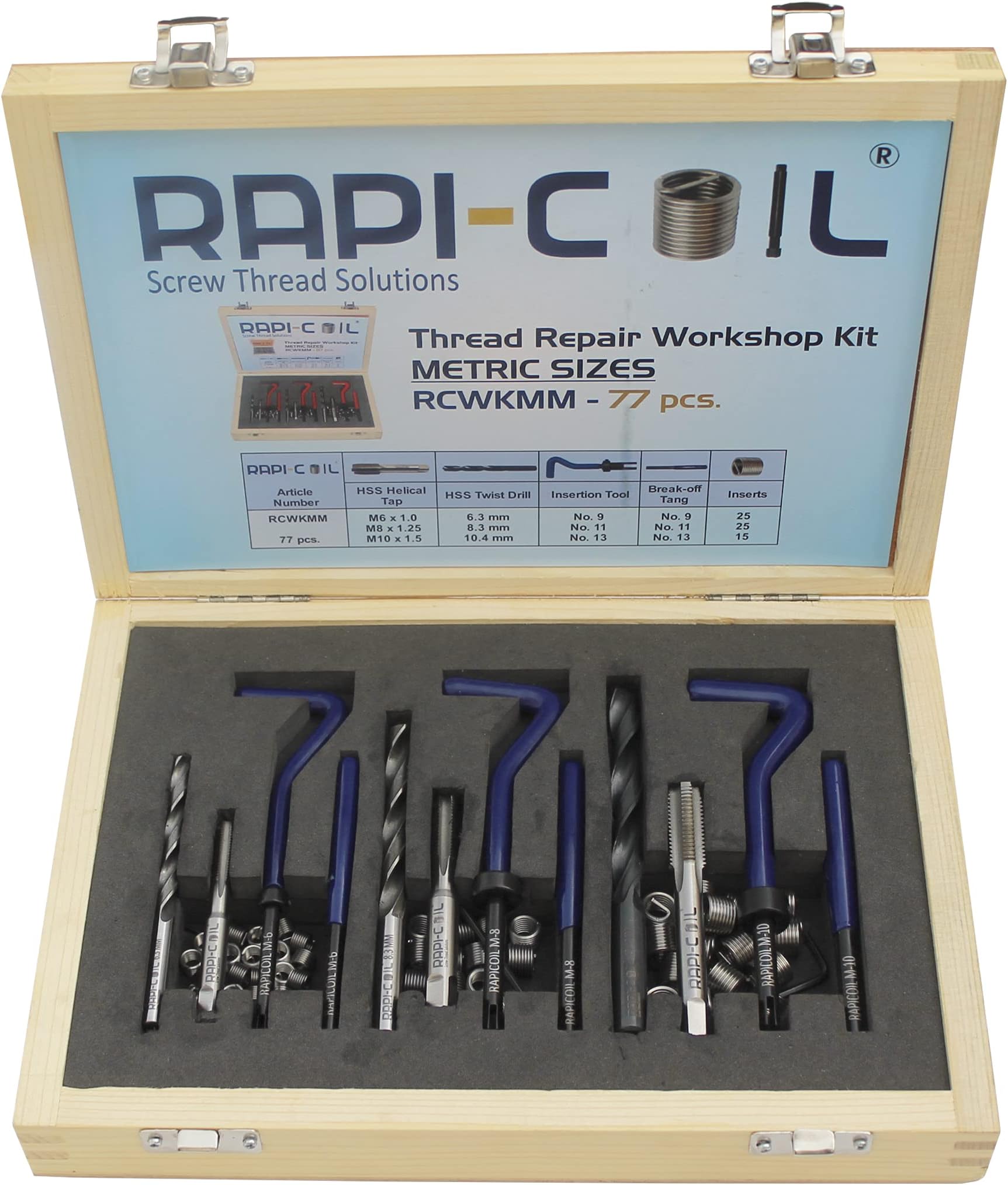 RAPI-COIL® Thread Repairing Workshop Kits (M6 + M8 + M10)