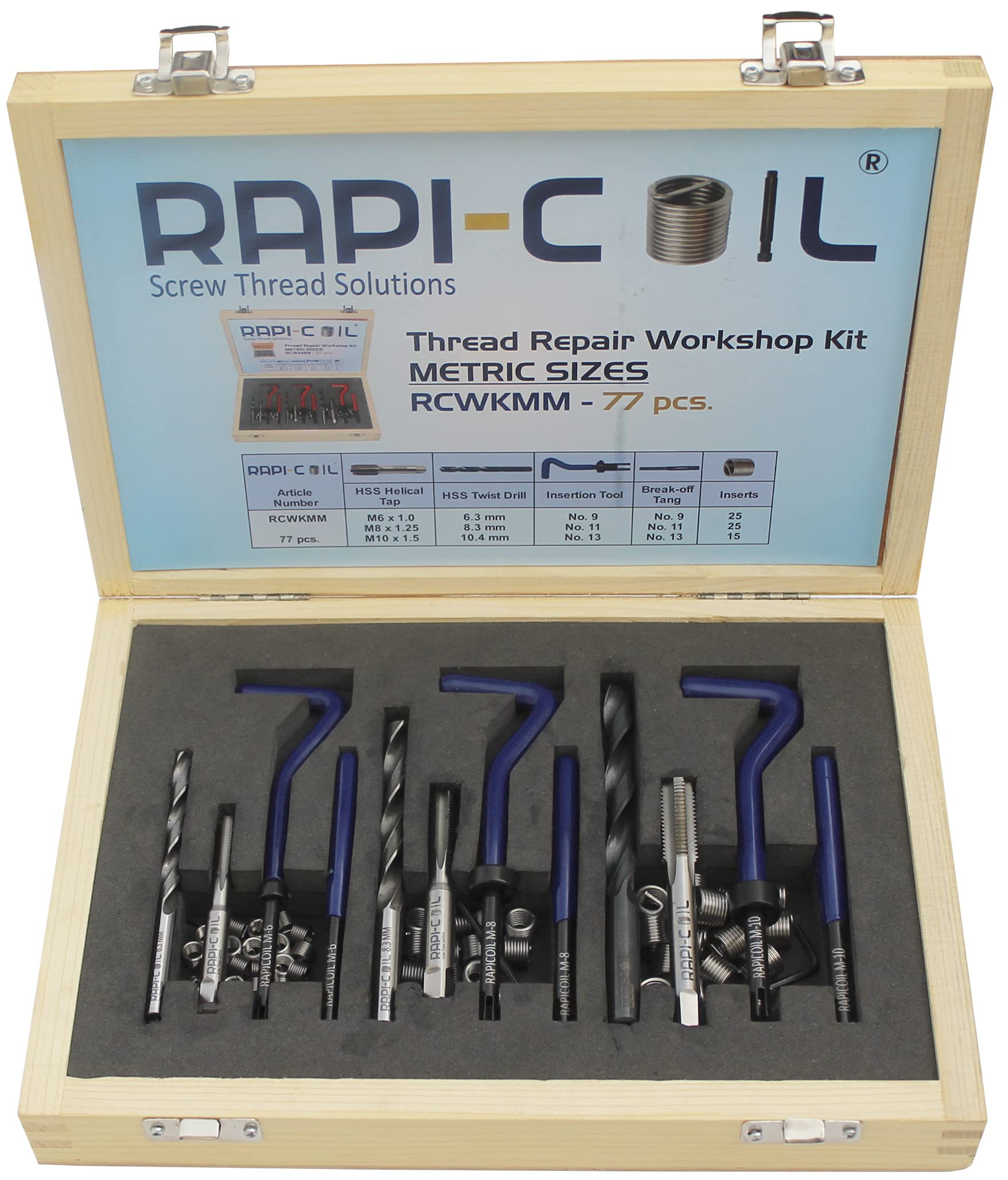 RAPI-COIL® Thread Repairing Workshop Kits (M6 + M8 + M10)