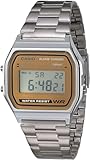 A158WA Series &vert; Unisex Digital Watch &vert; Vintage &vert; WR &vert; 100 SEC Stop Watch &vert; Daily Alarm &vert; Regular Time Keeping&colon; Hour&comma; Minute&comma; Second&comma; PM&comma; Date&comma; Day &vert; Led Light &vert; 7 Yr Battery