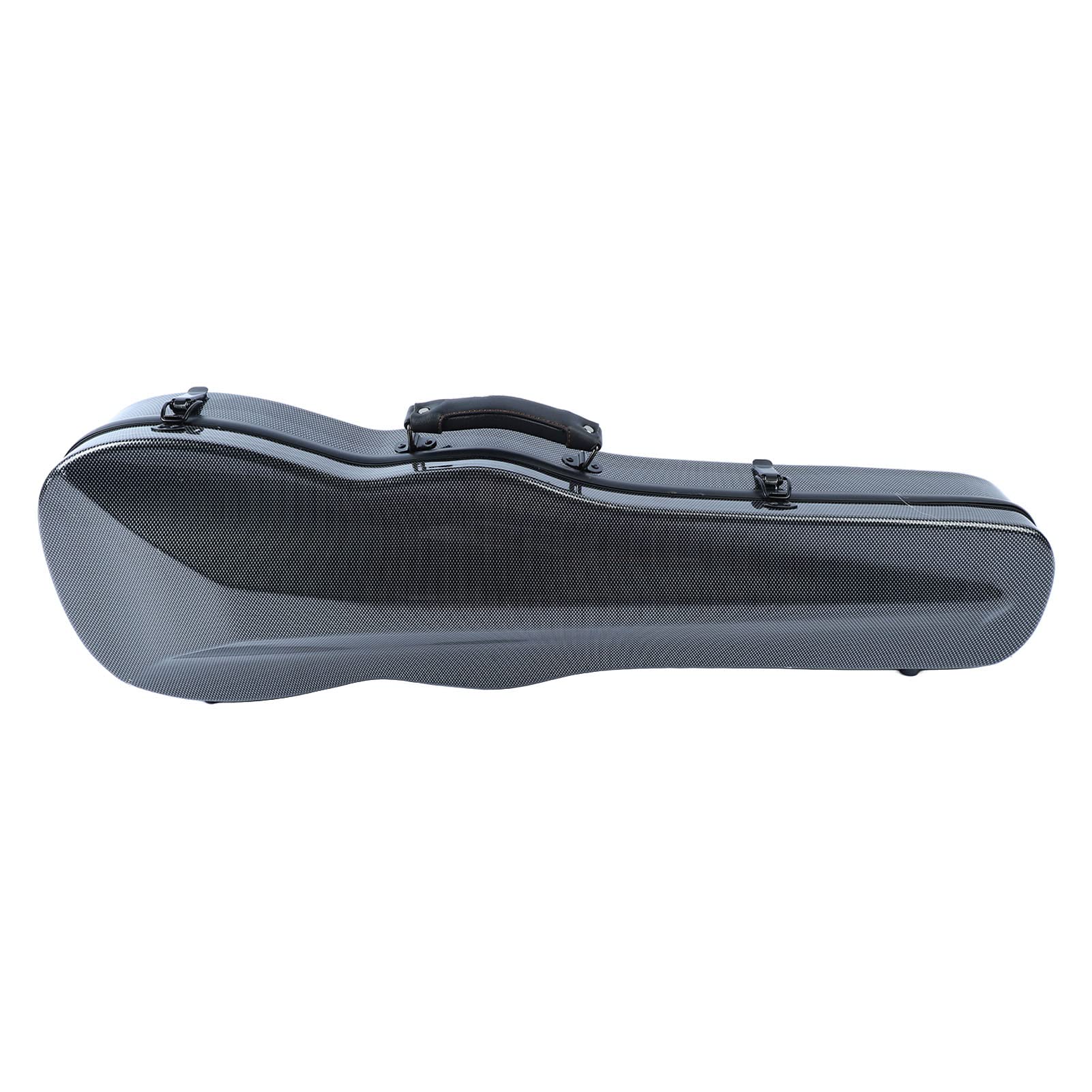 Keenso Estuche de Violín 4/4, Bolsa de Transporte de Violín Portátil Ligera de Fibra de Carbono con Termómetro (Gris Plateado)