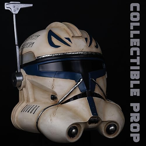 Miniatura 5 de Casco de soldado clon Commander Cosplay casco Deluxe Cosplay Prop para fans Edición Coleccionista