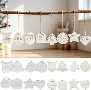 8Pcs Silikonformen Gießformen Weihnachten FORMVERSITY, Silikonform Anhänger