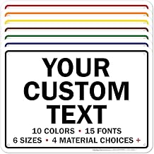 Custom Sign, Custom Sign for Business, Personalized Logo and Text Outdoor/Indoor use. 7x10 Inches, Rust Free .040 Aluminum, Fade Resistant, Made in USA by My Sign Center