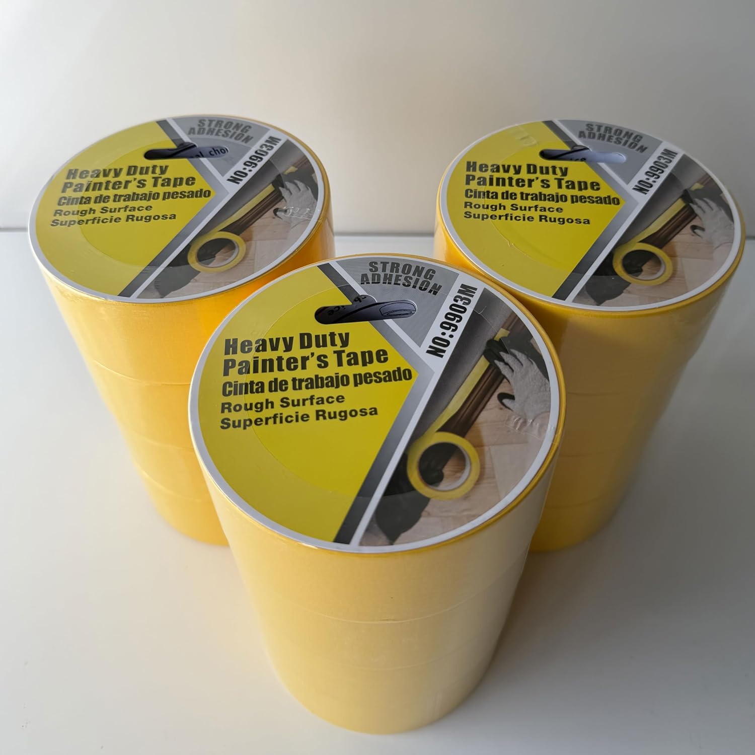 From Plain To Beautiful In Hours Heavy Duty Painter's Tape, 2 Inch x 60 Yard, Yellow Multi-Surface Masking Tape, 14-Day Clean Removal, 12 Pack