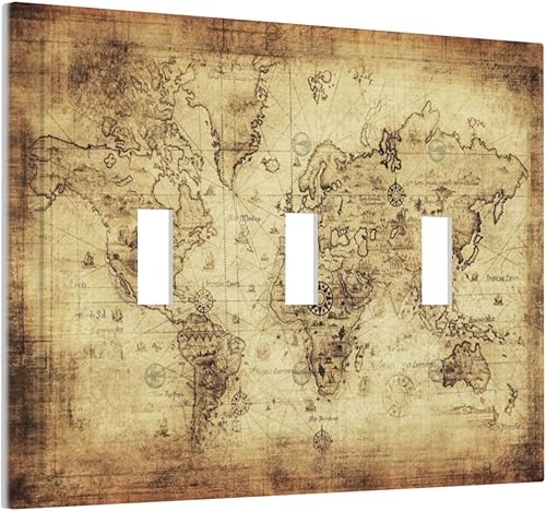 Vista 696 de Placa de pared con interruptor de luz de doble interruptor de pared para niños, diseño de dinosaurio, galaxia, espacio exterior, planeta, nebulosa