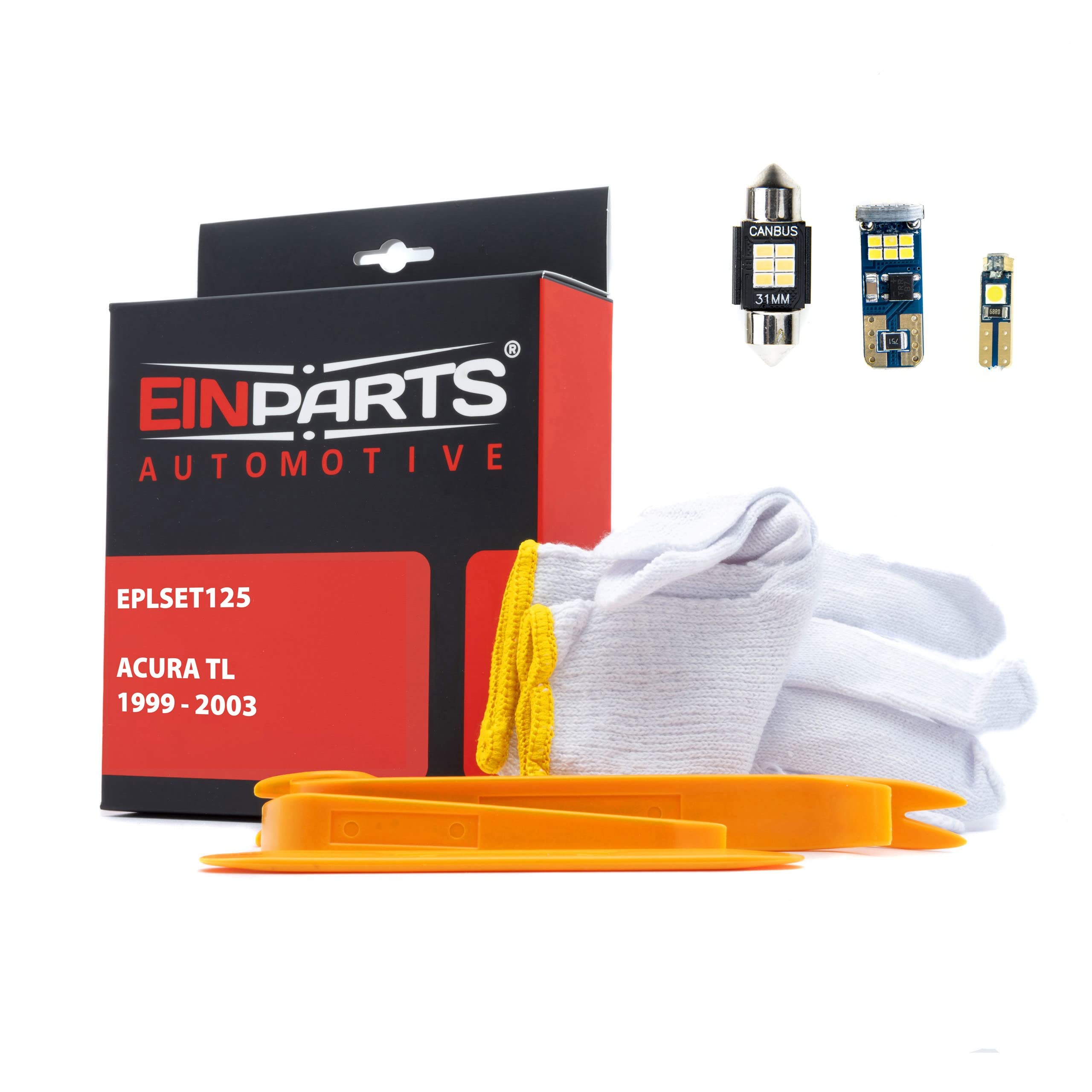 EinParts Juego de Bombillas LED para Coche, Sin errores Can-Bus, para interior de coche especifico para Acura TL 1999-2003, 11 piezas