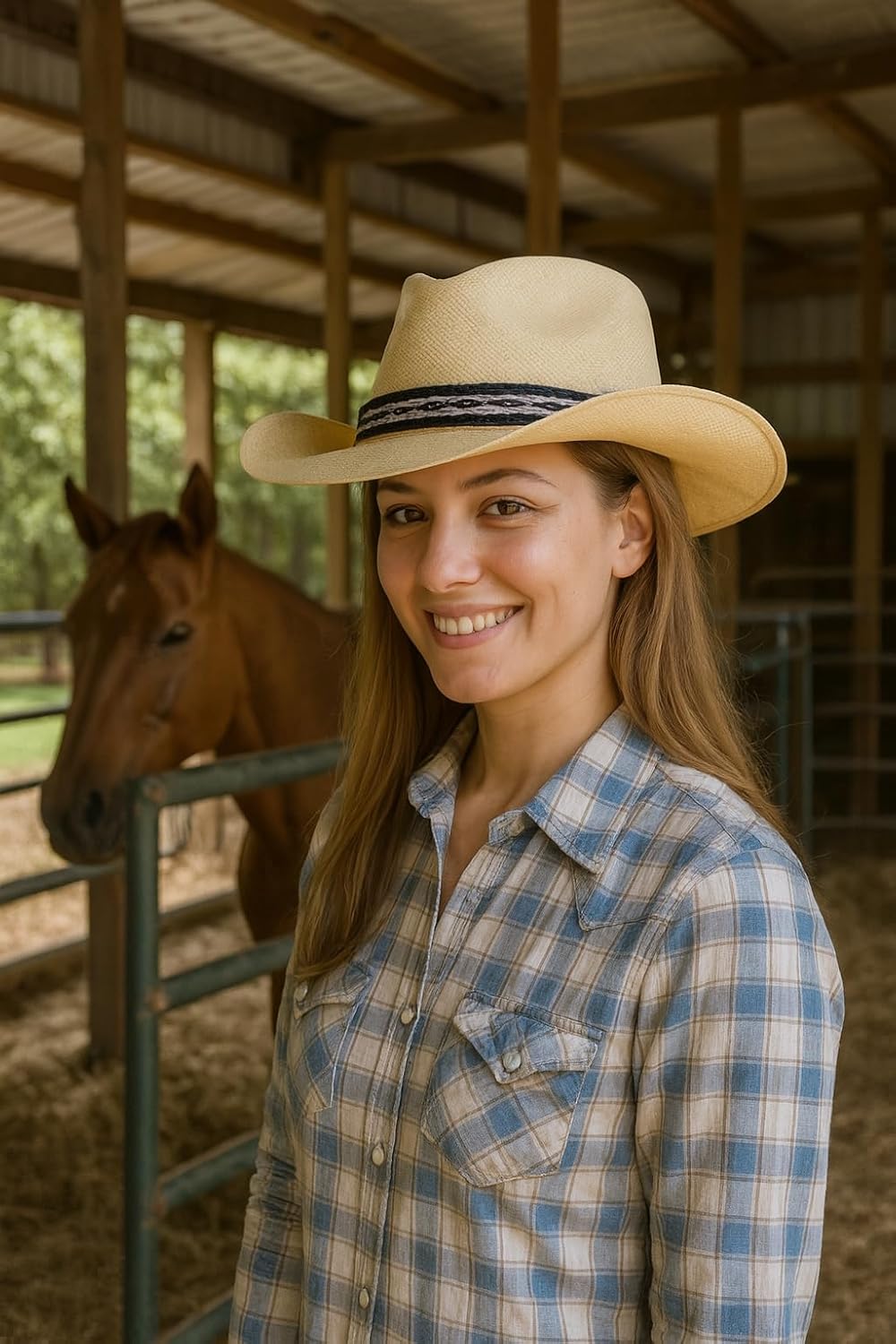 Gamboa 100% Natural Horsehair Hat Bands for Cowboy and Panama Hats for Men and Women Western Hat Bands