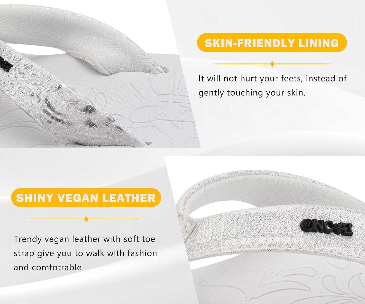 ONCAI Women's Flip Flops Comfortable Summer Beach Thong Sandals for Women with Cushion Walking Arch Support Yoga Mat Indoor Outdoor Soles thumbnail