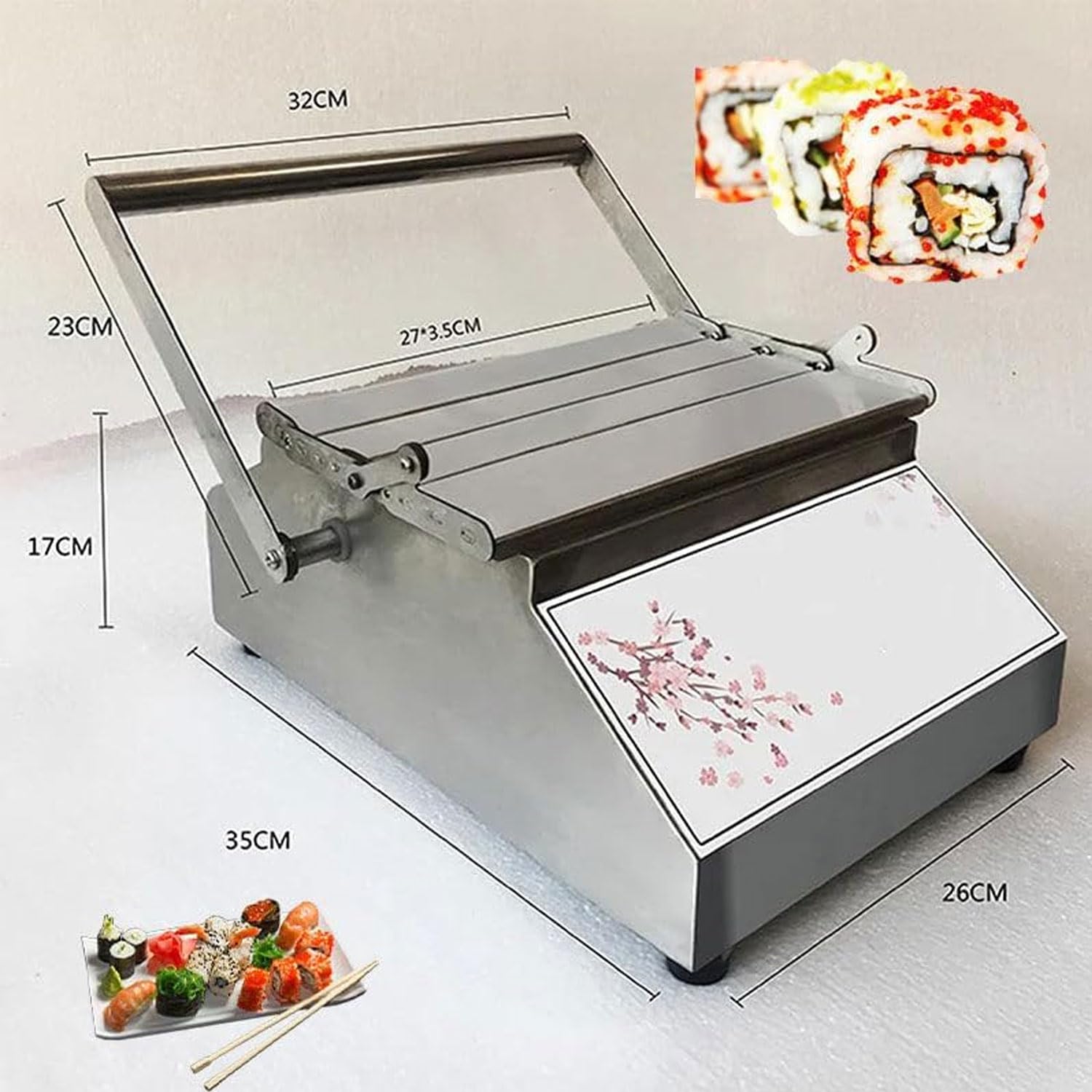 Ręczna kwadratowa maszyna do zwijania sushi, forma do sushi, wydajne narzędzie do formowania rolek ryżowych, zestaw do robienia sushi do domu, restauracji, baru przekąskowego