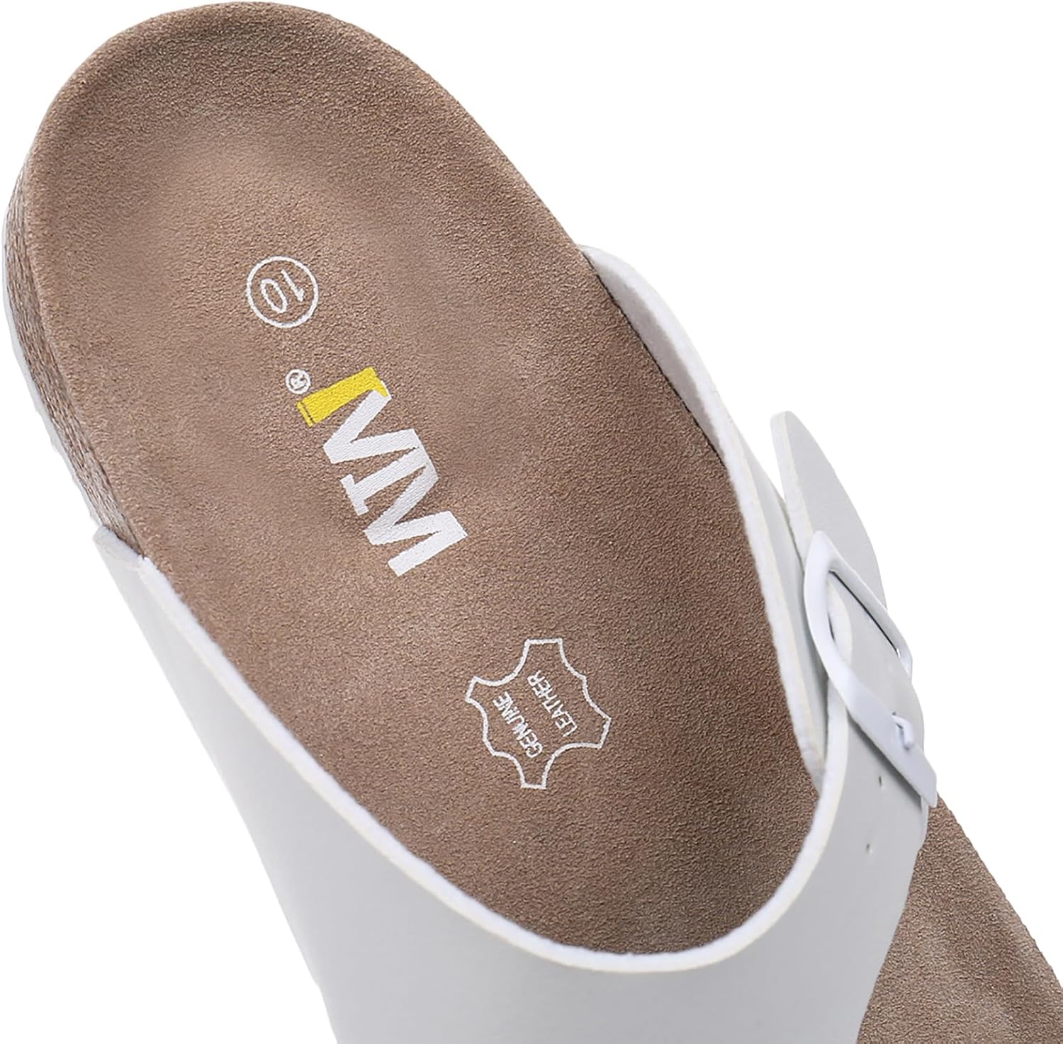 WTW Cork Footbed Womens Sandals Genuine Leather Insole Slides Sandals for Women Adjustable Buckle Summer Sandals Outdoor Walking - Image 8