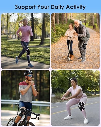 Miniatura 5 de ABYON Rodillera con bisagras para hombres y mujeres, desgarro de menisco, dolor ACLMCL, artritis, soporte máximo de rodilla con estabilizadores