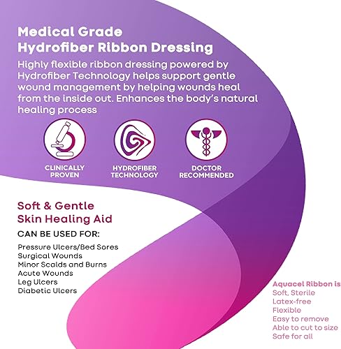 Miniatura 11 de ConvaTec AQUACEL - Apósito absorbente de hidrofibra extra de 6 x 6 pulgadas para heridas moderadas a altamente exudantes, fibras de fortalecimiento