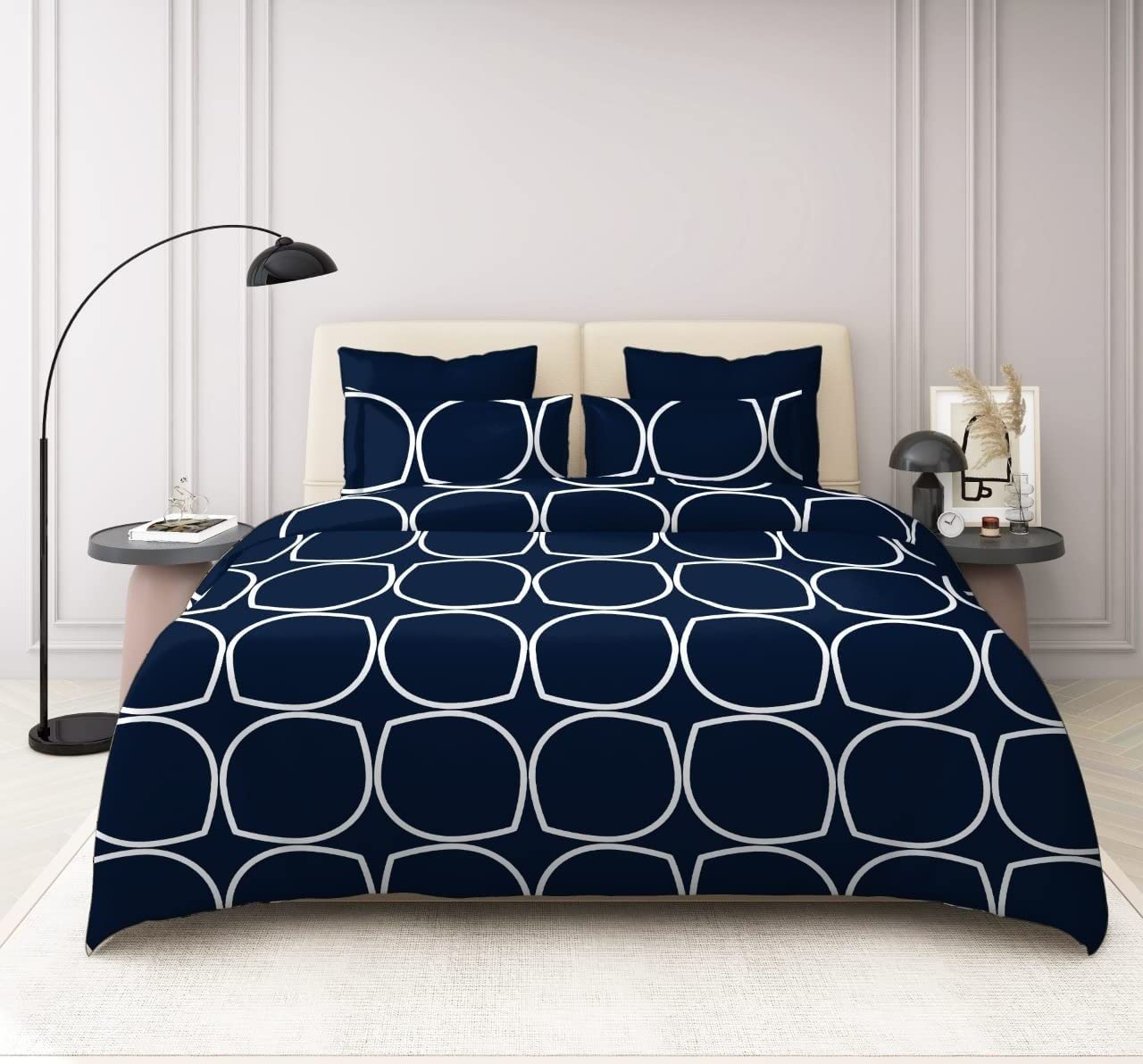 Wytomah Microfiber Fabric King Size Floral Designs Fitted Bedsheet Set 78x72x10Inch with 2 Pillow Covers (Blue) (B0BY31LBW3) Amazon Price History, Amazon Price Tracker