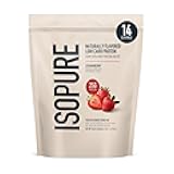 Isopure Low Carb 100% Pure Whey Isolate Protein Powder, Lactose Free, Gluten Free, With Vitamins, Strawberry, 25g Protein Per Serving, 1 Lb, 14 Servings (Packaging May Vary)
