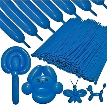 Sausage Balloon Helium Balloon Clown Balloon 10 Pieces Navy Blue
