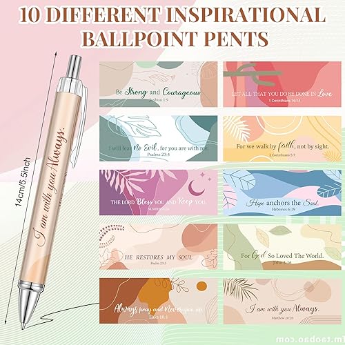 Miniatura 2 de 50 bolígrafos con versículo bíblico, regalo cristiano, citas inspiradoras, bolígrafos de tinta retráctiles divertidos para mujeres, hombres,
