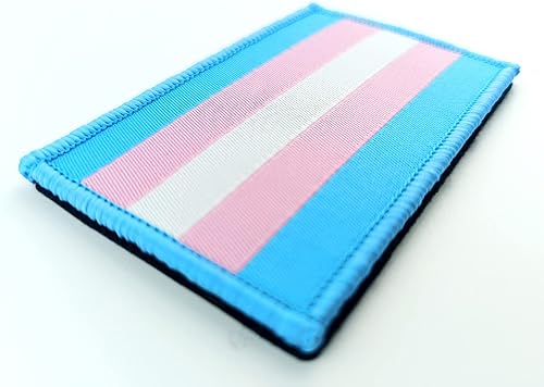 Miniatura 2 de Overdecor Transgender Trans Pride Flag Patch Parches tácticos LGBT - Cierre de velcro, paquete de 2