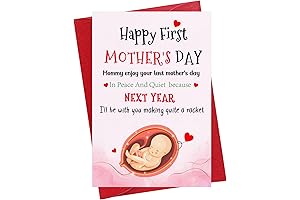 WaaHome First Mothers Day Card for Mom from Daughter Son Baby