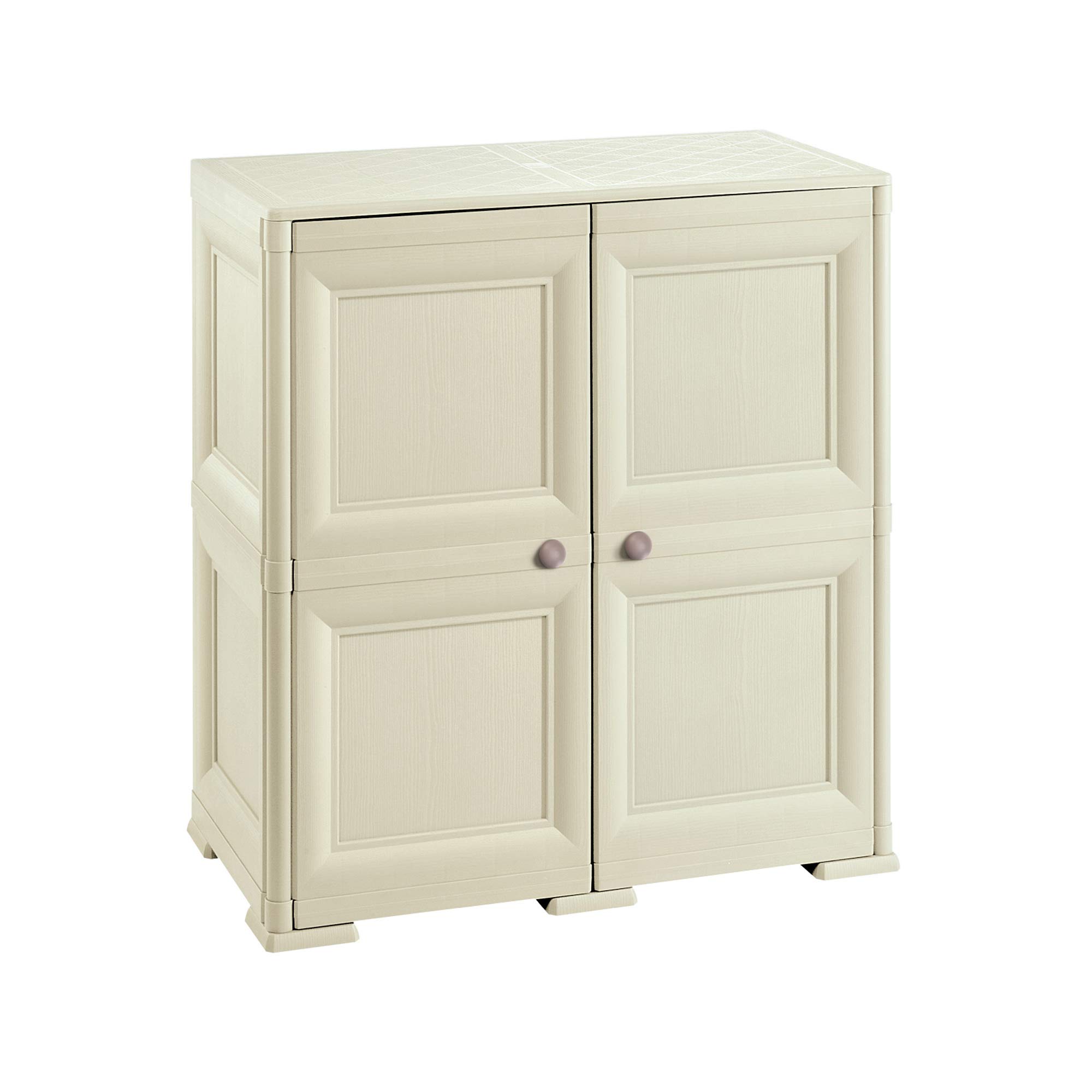 8085549210 Omnimodus Four Compartment Storage Unit, 79 x 43 x 85.5 cm, Cream