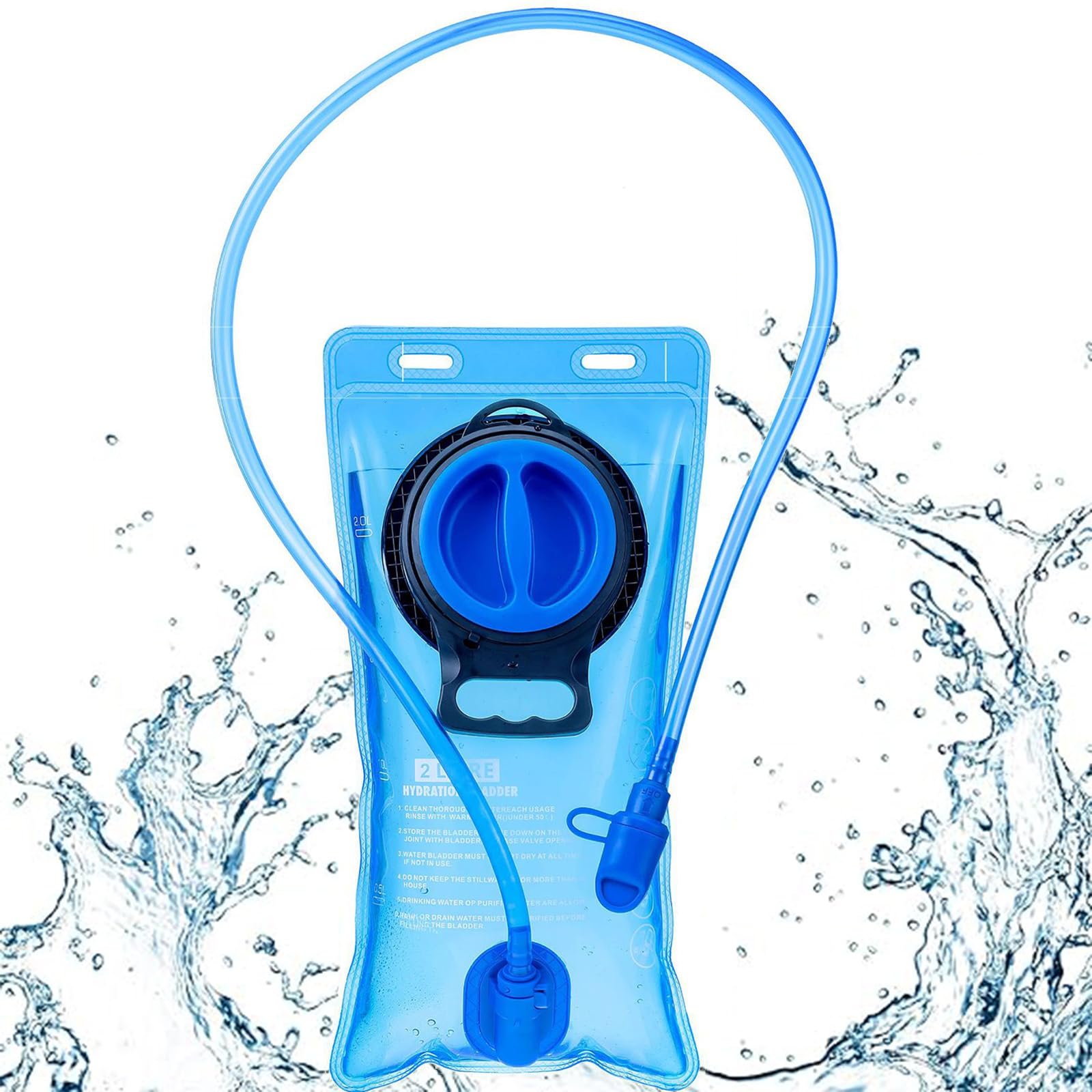 Hydration Bladder 2L, PE+EVA BPA-Free Odorless Leakproof Water Bag