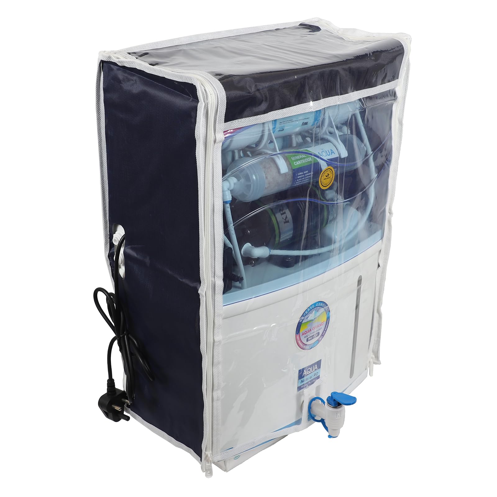 Lyle Easy To Find Body Protective Cover Compatible With Aqua Grand Plus And Aqua Grand Ro+UV+Uf+Tds Model Water Purifier, Blue, UV-resistant Cover, Lightweight and Durable Cover, Easy Installation-image-4