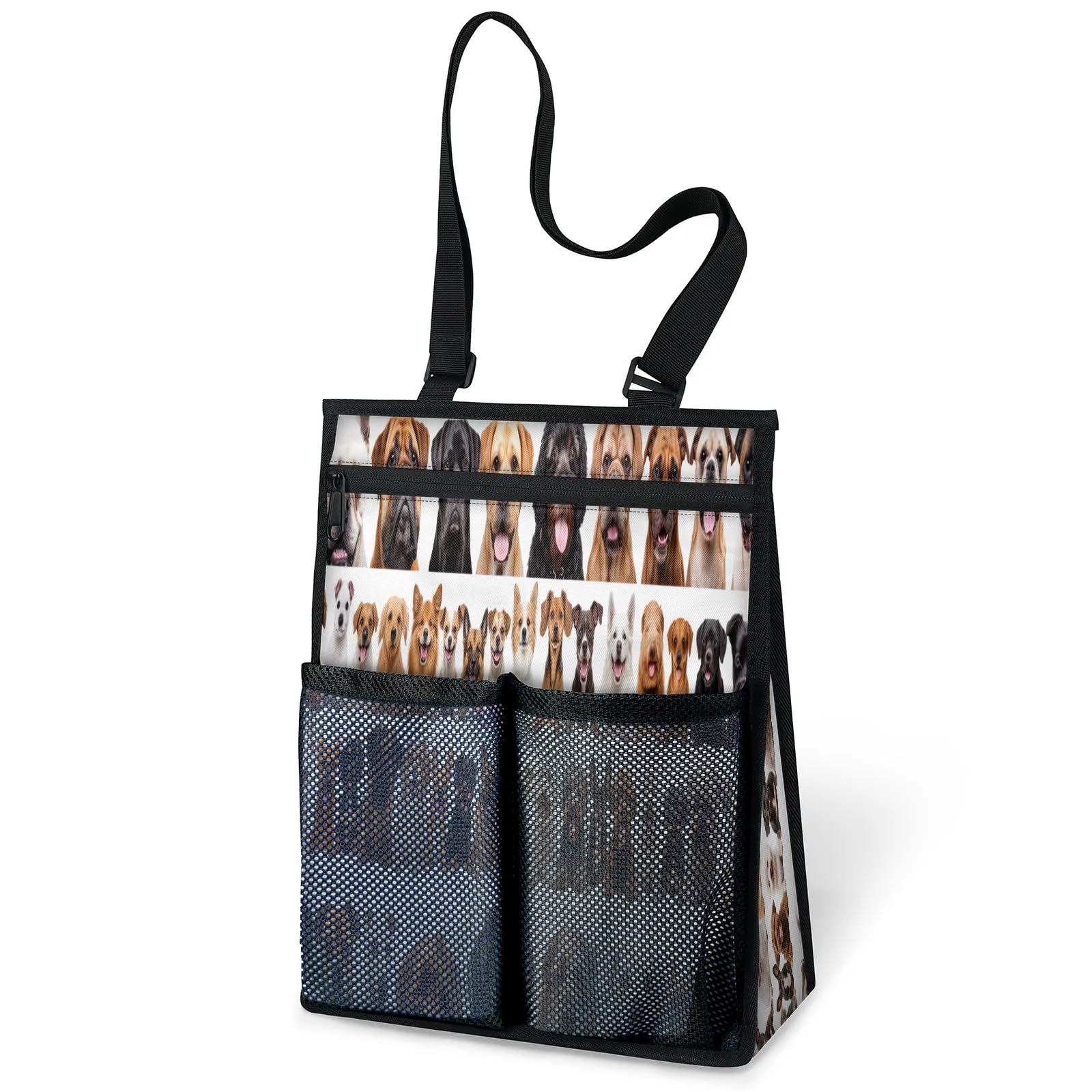 Ourtheme Animals Dogs Theme Portable Shower Bag for Travel Gym Camp Beach Tote Shower Caddy Bags Hanging Toiletry