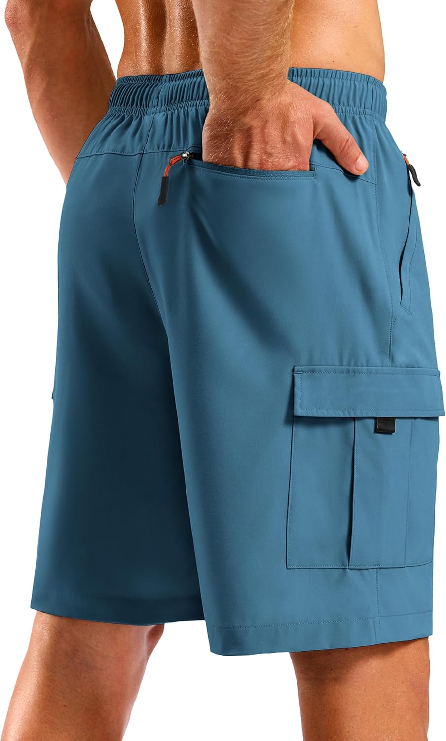 Pudolla Men's Hiking Cargo Shorts with 5 Pockets Lightweight 9" Outdoor Work Casual Shorts for Men Travel Fishing