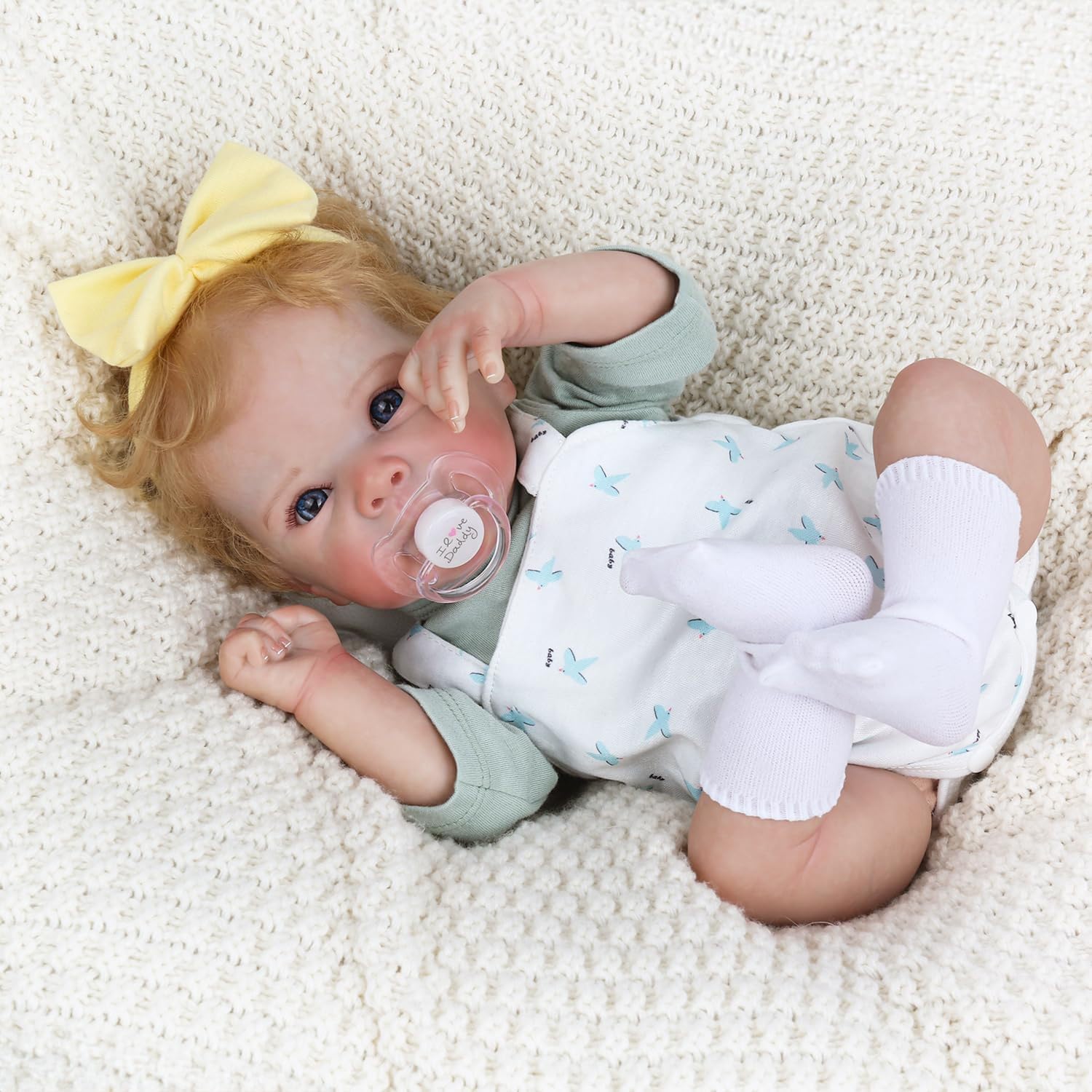 Lebensecht Reborn Baby 18 zoll 45cm Reborn Puppen Lebensecht Weiche Silikonpuppe Handgefertigt Neugeborenes Baby Jungen & Mädchen Spielzeug Geschenk Babypuppen Mit Puppen-Zubehör