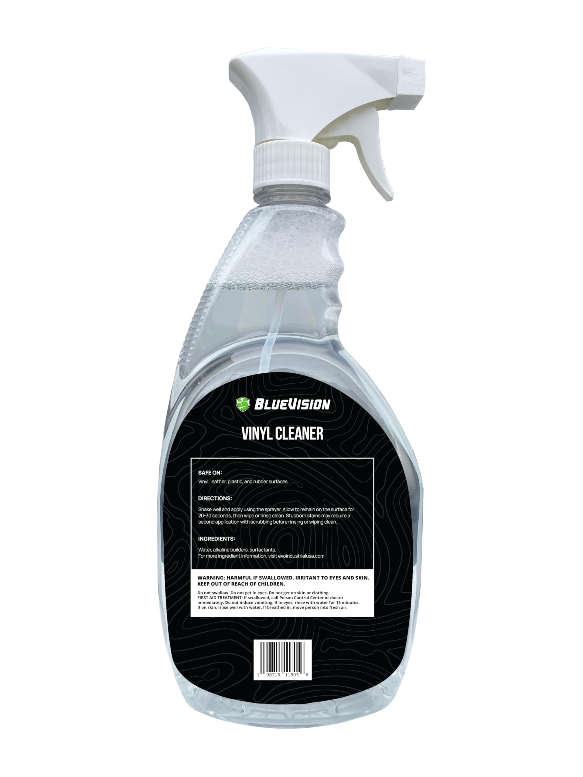 BlueVision Interior Stain Remover and Boat Cleaner - Easily Removes Stains, Salt, and Droppings; Safe on Vinyl, Leather, Plastic, and Rubber.