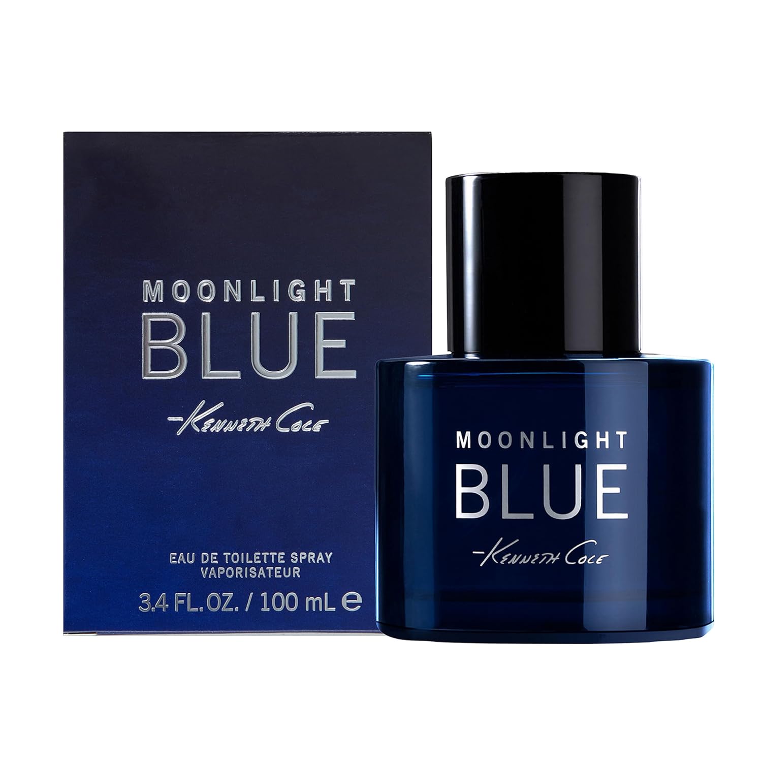 Kenneth Cole Moonlight Blue for Him Eau de Toilette Cologne for Men, Notes of Bergamot, Nutmeg and Patchouli, Long-Lasting Scent, 3.4 Fl Oz
