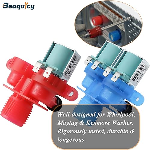 Miniatura 4 de W10240949 Válvula de entrada de agua fría W10240948 Válvula de entrada de agua caliente apta para lavadora Whirlpool Kenmore reemplazar W10921515