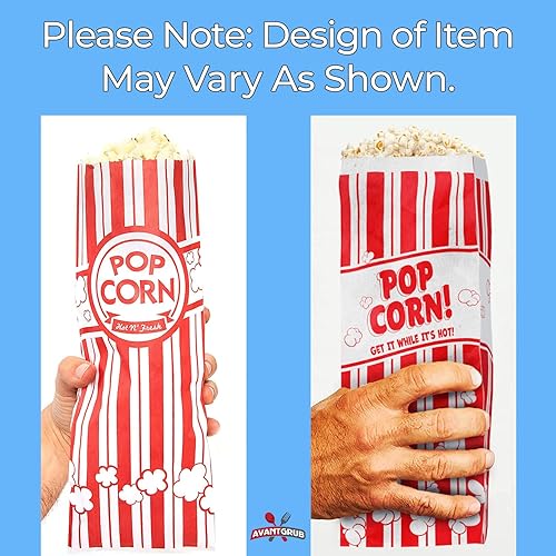 Miniatura 3 de Bolsas de palomitas de maíz a prueba de fugas, resistentes a la grasa, paquete de 50 unidades. Resistente a desgarros, fundas de papel de 2 onzas de