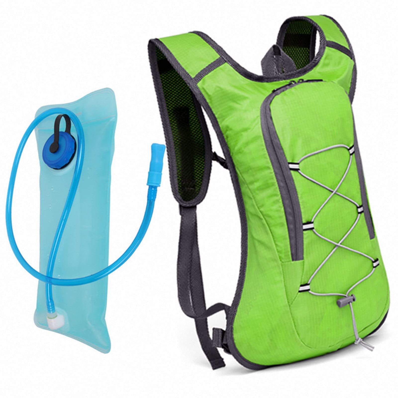 Mochila de hidratación Liviana con vejiga de Agua de 2L, Bolsa de Bicicleta Impermeable Duradera, Deportes al Aire Libre, Ciclismo, montañismo, Correr, Senderismo Trail