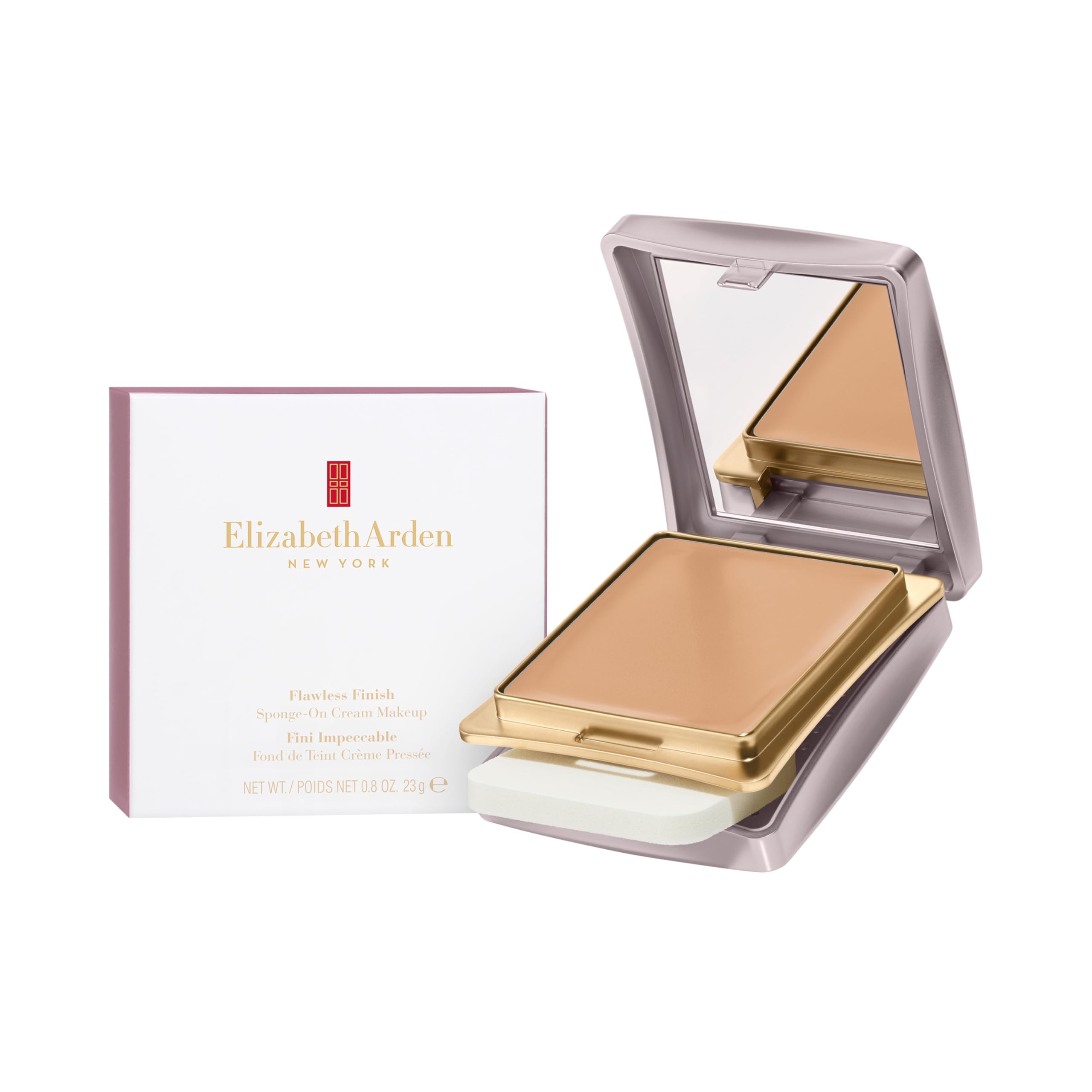 Elizabeth Arden - Flawless Finish Sponge-On Cream, feuchtigkeitsspendende Creme-Grundierung mit mittlerer bis hoher Deckkraft, Diamantpuder & Mikrosphären, in verschiedenen Nuancen, 23g