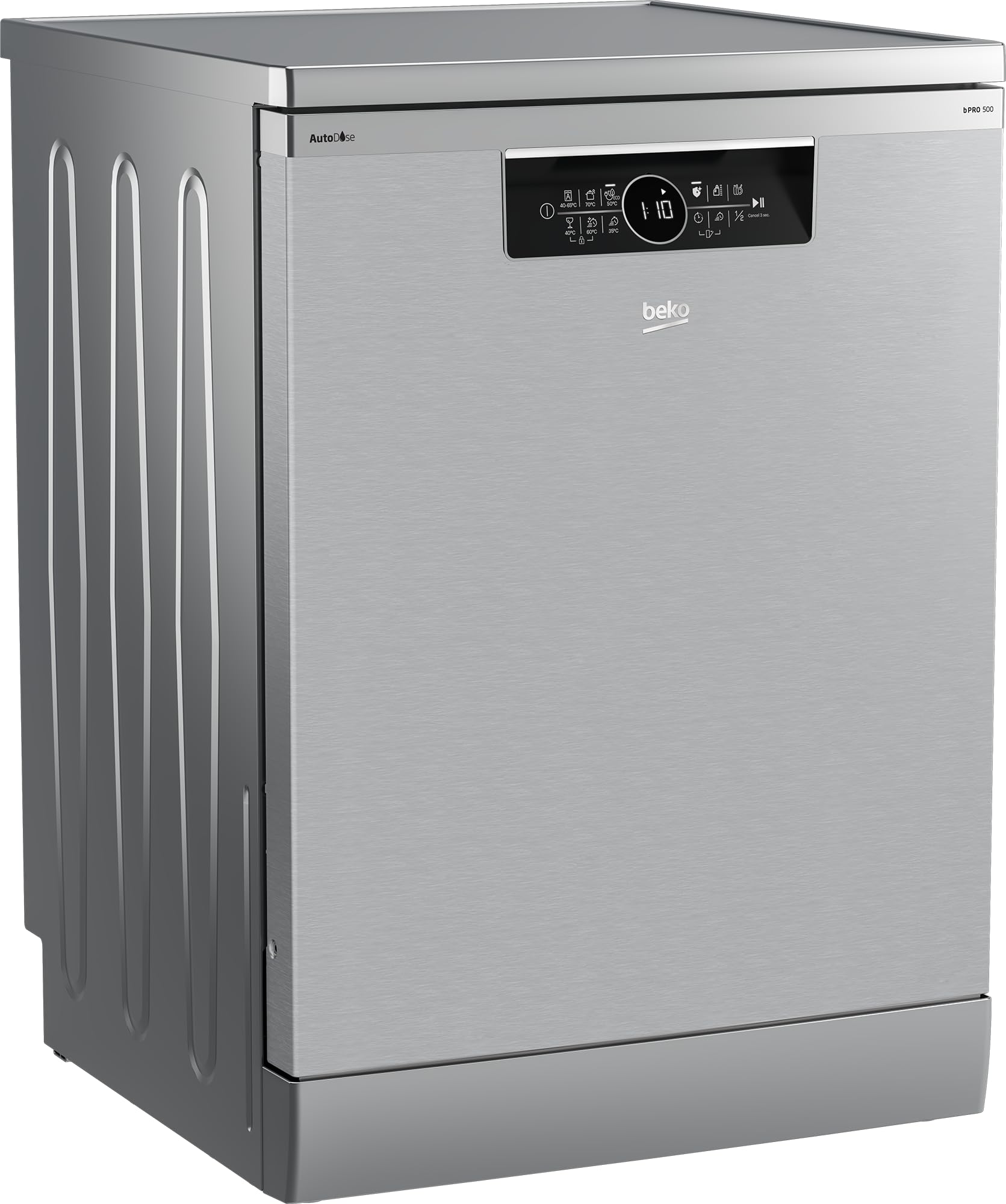Beko BDFN36640XA Lavastoviglie Standard Classe C, Linea Estetica Beyond bPRO500, Display Access Touch, ProSmart Inverter, Terzo Cestello, Sistema Autodose, Tecnologia CornerIntense, Inox